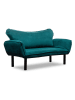 Scandinavia Concept Sofa "Chatto" in Blau/ Grün - (B)140 x (H)70 x (T)65 cm