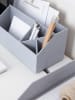 BigsoBox Schreibtisch-Organizer "Elisa" in Grau - (B)33 x (H)12,5 x (T)12,5 cm
