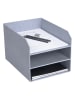 BigsoBox Dokumenten-Ablage "Trey" in Grau - (B)23 x (H)21 x (T)31,5 cm