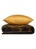 Elizabed Komplet pościeli satynowej w kolorze złoto-czarnym