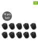 Wenko 10-delige set: vervangende toiletborstelkoppen zwart - (H)10 x Ø 8 cm