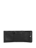 Wojas Leren portemonnee zwart - (B)9,5 x (H)9 x (D)2,5 cm