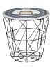 The Home Deco Kids Stolik w kolorze czarno-granatowym - 30 x 30 x 30 cm
