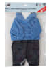 small foot 2tlg. Puppen-Outfit in Blau/ Anthrazit - ab 2 Jahren