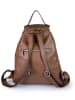 ORE10 Leren rugzak "Rias" bruin - (B)23 x (H)33 x (D)12 cm