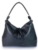 ORE10 Leder-Schultertasche "Oser" in Schwarz - (B)35 x (H)27 x (T)8 cm