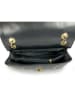 ORE10 Leder-Schultertasche "Nalp" in Schwarz - (B)27 x (H)18 x (T)8 cm