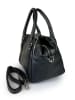 ORE10 Leren handtas "Verso" zwart - (B)23 x (H)20 x (D)17 cm