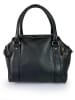 ORE10 Leren handtas "Verso" zwart - (B)23 x (H)20 x (D)17 cm