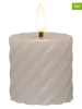 STAR Trading 4-delige set: ledkaarsen "Flame Swirl Votive" beige - (H)7,5 x Ø 5 cm