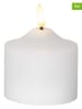 STAR Trading 2er-Set: LED-Kerzen "Flamme" in Weiß - (H)9,5 x Ø 7,5 cm