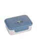 Lässig Lunchbox "Adventure" in Blau/ Silber - (B)17,3 x (H)13,3 x (T)6,9 cm
