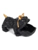 Rétro Chic Dekoracja "Bulldog" w kolorze czarnym - 30 x 14 x 16 cm
