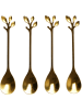 every ware 4-delige set: koffielepels goudkleurig - (H)12 cm