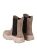 Noosy Leder-Chelsea-Boots in Beige/ Schwarz