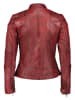 Caminari Skórzana kurtka "Goia" w kolorze czerwonym