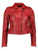 Caminari Skórzana kurtka "Ovio" w kolorze czerwonym