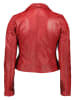 Caminari Skórzana kurtka "Ovio" w kolorze czerwonym