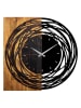 ABERTO DESIGN Zegar ścienny w kolorze czarno-jasnobrązowym - 58 x 58 cm