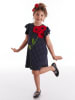 Denokids Jurk donkerblauw/wit/rood