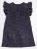 Denokids Jurk donkerblauw/wit/rood