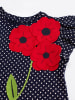 Denokids Jurk donkerblauw/wit/rood