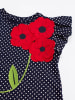 Denokids Jurk donkerblauw/wit/rood