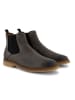 TRAVELIN' Leren chelseaboots "Glasgow" antraciet