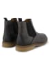 TRAVELIN' Leren chelseaboots "Glasgow" antraciet