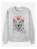 WOOOP Sweatshirt "Festival Lion" in Grau