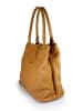 Florence Bags Leder-Shopper "Fr" in Hellbraun - (B)42 x (H)38 x (T)6 cm