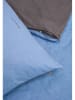 Schiesser Fijnbiber beddengoedset "Doubleface" blauw/grijs