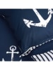 Schiesser Renforcé beddengoedset donkerblauw/wit