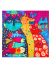 LA CHIQUITA Seiden-Schal in Bunt - (L)90 x (B)90 cm