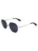 Polaroid Damskie okulary przeciwsłoneczne w kolorze srebrno-czarnym
