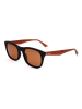 Polaroid Męskie okulary przeciwsłoneczne w kolorze czarno-pomarańczowym