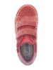lamino Leren sneakers koraalrood