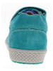 lamino Leren sneakers turquoise