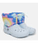 Crocs Winterstiefel "Classic Lined Neo Puff Tie Dye" in Hellblau/ Bunt