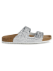 Geox Leder-Pantoletten "Brionia" in Silber