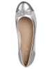 Geox Ballerina's "Charlene" zilverkleurig/wit