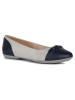 Geox Ballerinas "Charlene" in Silber/ Dunkelblau