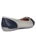 Geox Baleriny "Charlene" w kolorze srebrno-granatowym