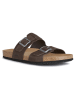 Geox Leren slippers "Ghita" bruin