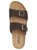 Geox Leder-Pantoletten "Ghita" in Braun