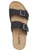 Geox Leren slippers "Ghita" zwart