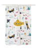 The Wild Hug Douchegordijn "Submarine" wit/meerkleurig - (L)180 x (B)175 cm