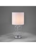JUST LIGHT. Lampa stołowa "Deva" w kolorze srebrno-białym - wys. 37 cm