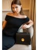 maison héritage PARIS Leren handtas "Tena" zwart - (B)26 x (H)20 x (D)9,5 cm