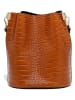 maison héritage PARIS Leder-Umhängetasche "Bruna" in Cognac - (B)23 x (H)26,5 x (T)16 cm